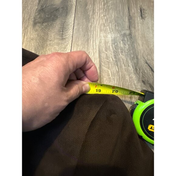 Chaps Brown Mens Blazer 46R Polyester Faux Suede Two-Button Suit Jacket Single V - Picture 8 of 14